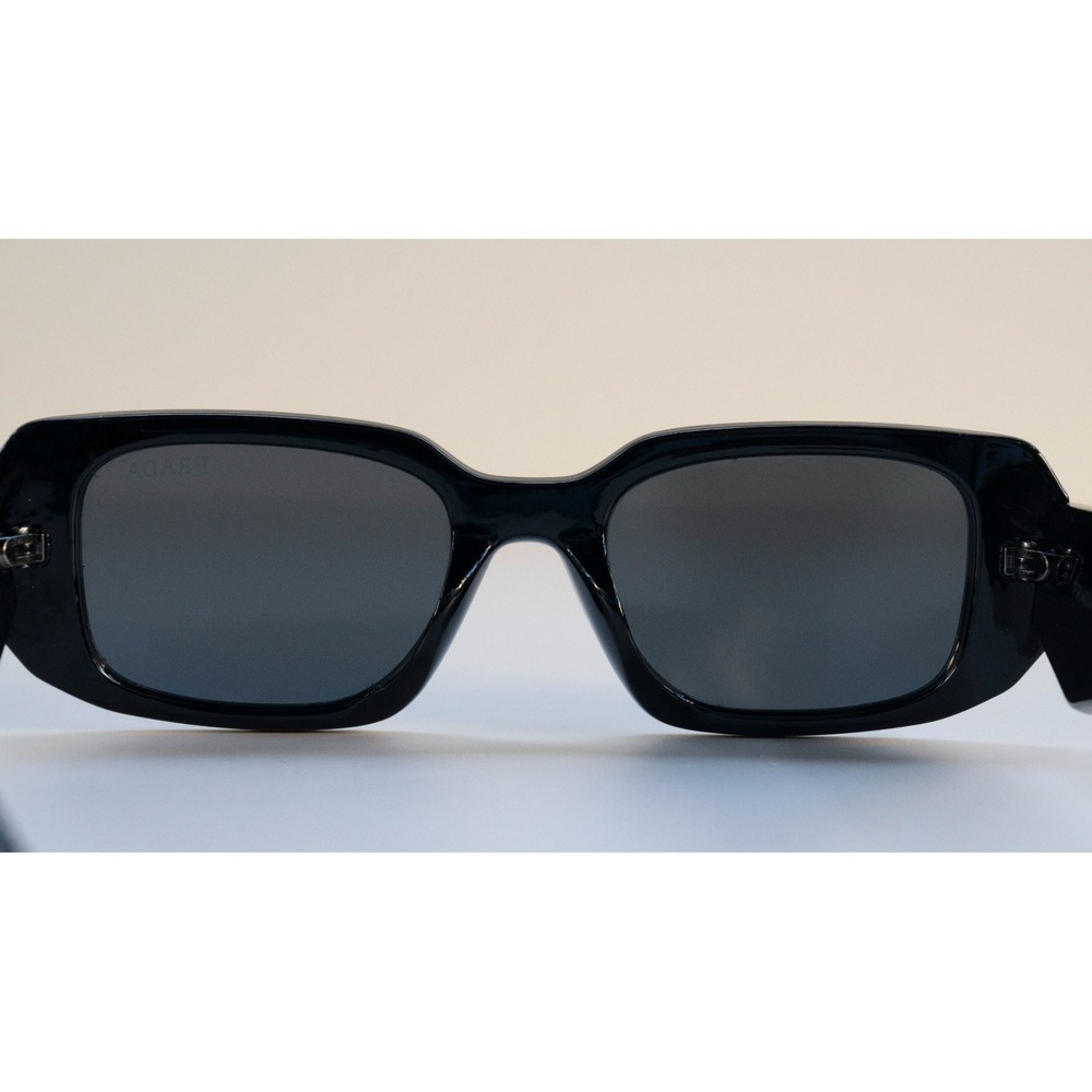 Prada 8251 Sunglasses Black Rectangular Full Rim Plastic Frames 52-18-141 - Picture 6 of 12